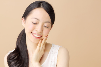 透明感のある肌