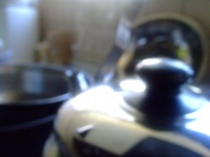 お湯をかける